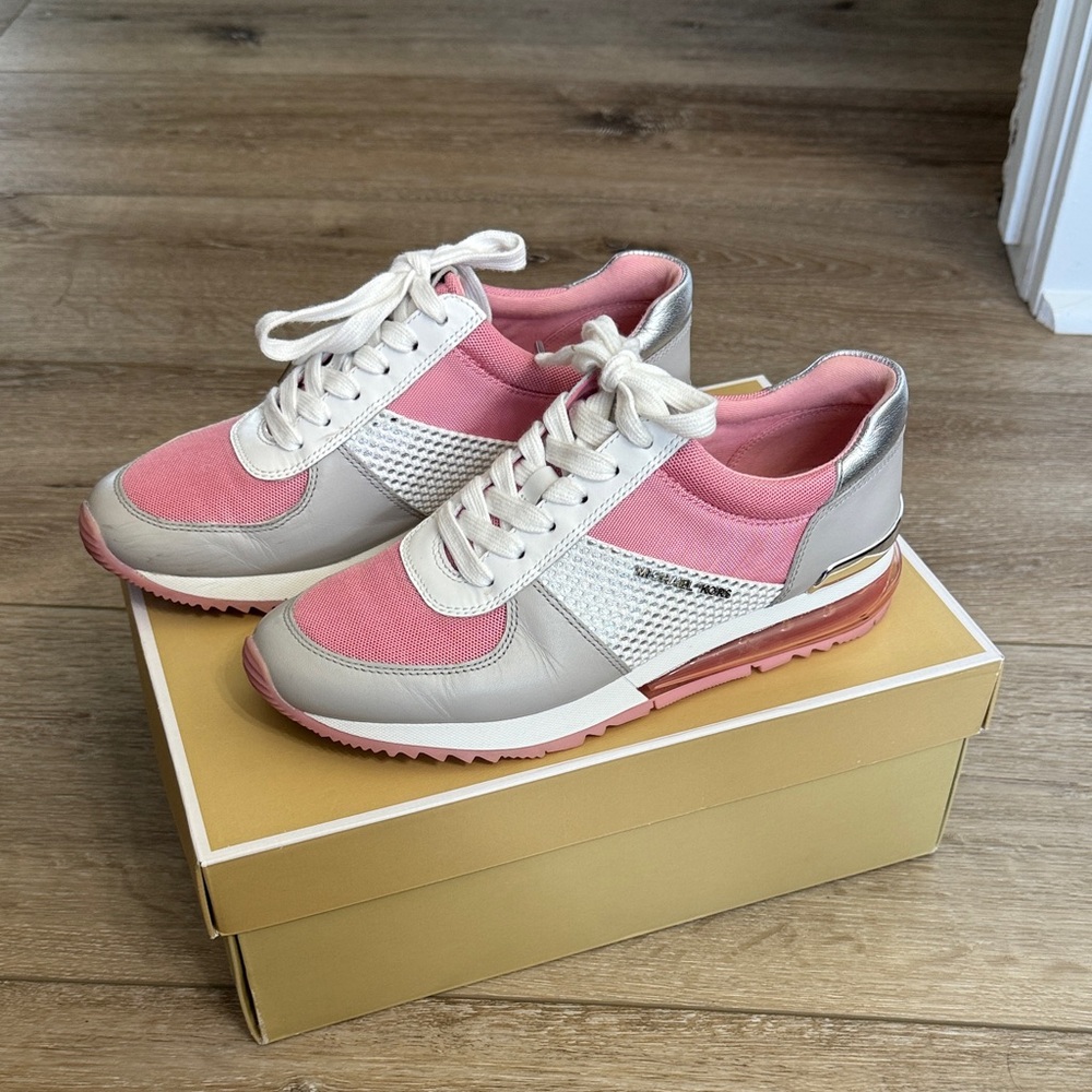 Michael Kors Pink and Silver Sneakers